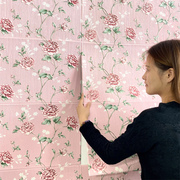 浪漫满屋花朵3d立体墙贴少女房间翻新装饰卧室服装店墙纸自粘防水