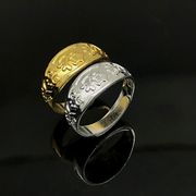 仿金厚金银指环福字久保色越南沙金黄金戒指男女款18K镀金戒