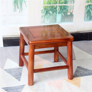 花梨木小方凳家用客厅整装实木小矮凳红木板凳现代简约木凳子