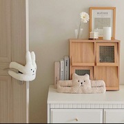 韩系小熊羊羔绒儿童防夹手门挡婴儿门上装饰品门挂件