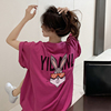 潮流韩版T恤女短袖夏季欧货大版宽松美式复古半截袖体恤上衣