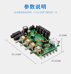 双口大功率功放板12v高低音话筒