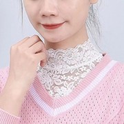 女式衬衫假领子韩版洋气半高领蕾丝打底多功能装饰衣领套花边围脖
