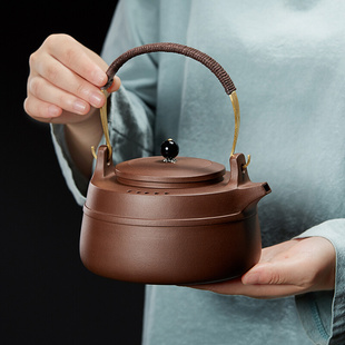 宜兴煮茶壶紫砂壶电陶炉，明火加热煮水蒸茶器烧水茶炉陶瓷茶具套装