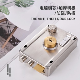 外装门锁老式防盗门锁芯b级，大门木门锁室内外木门锁房门锁铁门锁