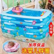 新生婴儿游泳池家用充气幼儿童，加厚保温可折叠浴缸宝宝室内洗澡桶