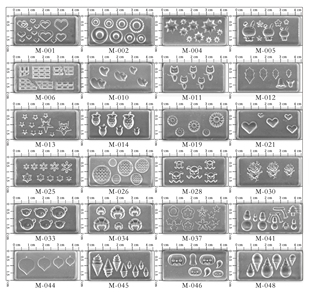 （M1-M48）美甲饰品3D雕花硅胶模具 水晶粉 光疗胶 甲油胶 模型
