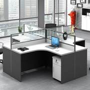格之木办公家具办公桌简约现代办公室，屏风工位卡座办公桌椅组合4