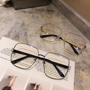 防蓝光眼镜方框超大框无度数平光镜男潮眼镜框女2023显瘦近视眼镜