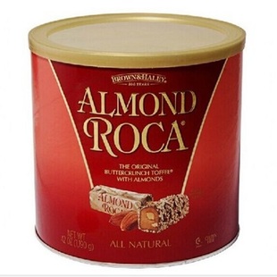 ALMOND ROCA美国进口乐家杏仁糖巧克力糖1190g桶装 喜糖