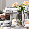 简约创意现代透明玻璃花瓶，水养鲜花绿植玫瑰，插花客厅装饰摆件北欧