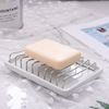 日式陶瓷肥皂碟304不锈钢，肥皂盒沥水架卫生间，酒店瓷托皂碟香皂盒