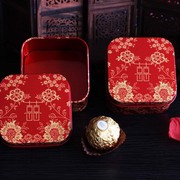23心形婚礼糖盒结婚喜糖袋喜中韩，欧式喜糖盒子创意马口铁盒小礼盒