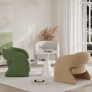 创意网红单人沙发客厅，简约现代设计师，休闲接待沙发椅洽谈桌椅组合