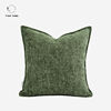 tiaotang轻奢简约墨绿色复古抱枕，双面用雪尼尔，靠枕客厅沙发枕套
