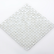 水晶玻璃冰裂马赛克白色，简约北欧轻奢瓷砖，浴室卫生间电视背景墙贴