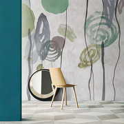 艺速 北欧现代简约水彩手绘植物壁纸客厅卧室儿童房壁画 夏日印象