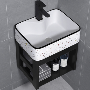 小户型挂墙式洗手盆柜组合陶瓷洗脸盆卫生间防水简易壁挂，盆洗漱池