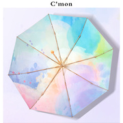 Cmon梦幻超轻太阳伞钛银胶遮阳防晒紫外线晴雨两用小巧便携伞