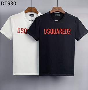 2022短袖t恤男士，dsquared2创意简约字母刺绣，时尚米兰潮流时尚休闲