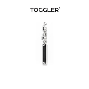 TOGGLER 经典螺丝钉系列 马毛mini戒指长方形925银耳环