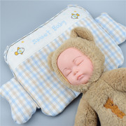 婴儿苎麻枕头0-1岁0-3新生儿宝宝，防偏头定型枕夏季凉爽透气吸汗
