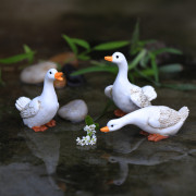 微景观装饰鸭子摆件仿真动物盆景花园盆栽庭院假山造景水景工艺品