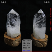 东海天然白水晶(白水晶)柱，原石居家办公玄关摆件，高品质六棱柱消磁石保