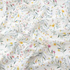 高品质款 复合丝高捻雪纺布料 春夏季印花布面料 白色清晰小碎花