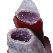 天然玛瑙紫水晶聚宝盆摆件 玛瑙原石聚宝盆 紫水晶洞聚宝盆