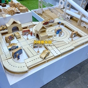 幼儿园户外儿童构建积木城市主题积木交通情景拼搭组合积木玩具