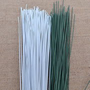 2号5号18号22号26号绿色白色胶包花艺，铁丝花杆手工材料纸玫瑰花杆