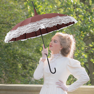 16骨宝塔伞蕾丝洛丽塔公主伞宫廷风西式花边雨伞长柄影楼洋伞