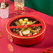 轻奢新年糖果盒2023网红客厅茶几金属过年糖果干果收纳盒零食盘