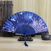 王星记杭州扇子女式折扇中国风古典小绢扇丝绸女扇古风扇子扇