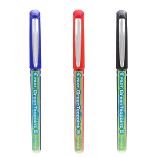 日本百乐(PILOT)BX-GR5威宝走珠笔针管中性笔签字笔bxs-v5rt替换笔芯学生考试用0.5mm黑色水笔小绿笔