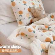 小毛毯冬季加厚单人宿舍空调毯被子，办公室午睡休盖毯子牛奶珊瑚绒