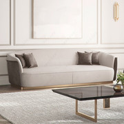 意大利轻奢沙发后现代布艺单双，三人位客厅，皮布沙发组合意式沙发