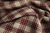日本进口薄款复古紫红黄白，格纹细斜纹，纯棉高支面料设计师衬衫布料