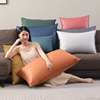 长方形科技布抱枕客厅沙发靠枕靠背枕头腰枕大靠垫皮枕套罩不含芯