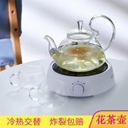网红煮水果茶壶套装电加热银耳养生壶全玻璃一体抖音同款烧水泡茶
