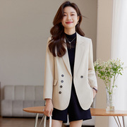 2024春季小西装外套女韩版气质设计感西服，宽松职业装休闲外套