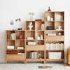 高档北欧日式全实木书架橡木书房置物架现代简约展示架书柜储物柜