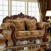123奢华欧式布艺沙发，可拆洗客厅整装组合美式三人实木别墅小户型
