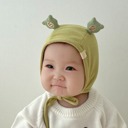 婴儿帽子春秋款护耳帽宝宝帽子，秋冬季套头帽1岁男宝婴幼儿外出