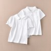 日系儿童短袖T恤打底衫男女宝宝中大童纯棉半袖白色学生衬衣夏季
