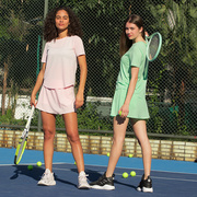 网球服女套装2023夏运动(夏运动)速干跑步户外女子，透气大女童短袖裙裤