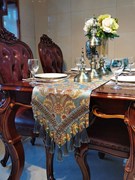 桌旗欧式简约奢华现代长条美式餐桌布，茶几台布电视柜装饰布可定制