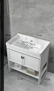 落地式一体洗手台盆柜组合太空铝卫生间洗脸盆小户型浴室柜洗漱台