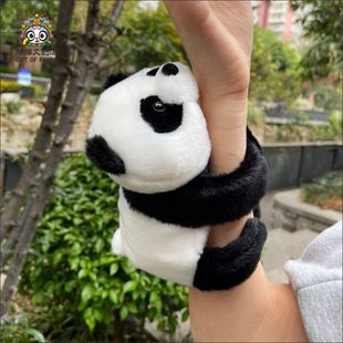成都大熊猫公仔啪啪圈手环玩具，毛绒玩偶抱抱手腕基地纪念品周边